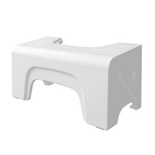 7" Fold-N-Stow Foldable Toilet Stool White - Squatty Potty: Portable, Compact, Bathroom Step Stool for Adults & Kids