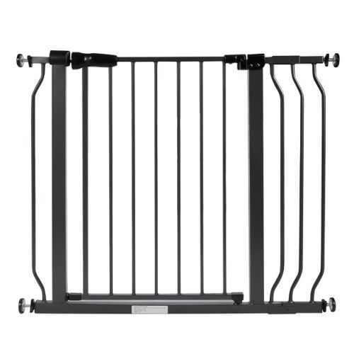 BalanceFrom Walk Thru Safety Gate for Baby and Pets, Child Proof Fence for Kids and Dogs, Doorways, Stairways, Hallways, 30 Inch Height, Graphite