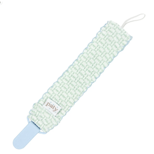 Paty Knit Solid Color Pacifier Clip