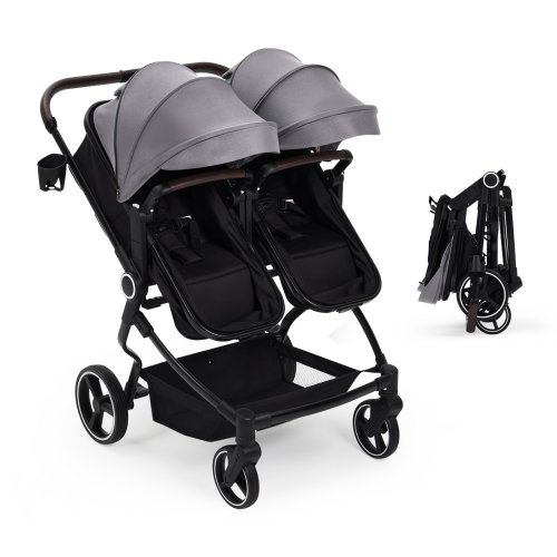 Garvee Double Stroller for Twins One-Click Quick Fold Lightweight Newborn and Toddler Stroller