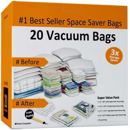 Home-Complete Vacuum sealer bags 20 -Pack