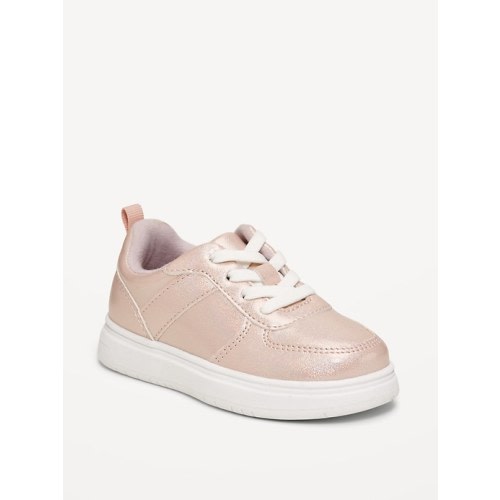 Shiny Faux-Leather Sneakers for Toddler Girls