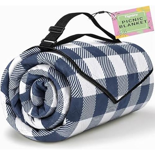 TigeJoy Extra Large Picnic Blanket Waterproof Beach Blanket 80''x100''
