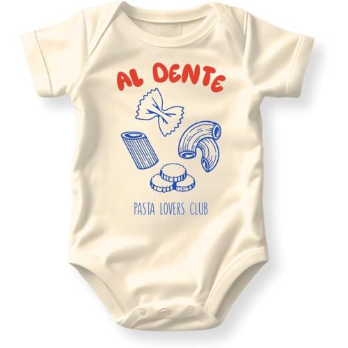 Al Dente Pasta Baby Bodysuit, Italian Pasta Lovers Outfit for Children