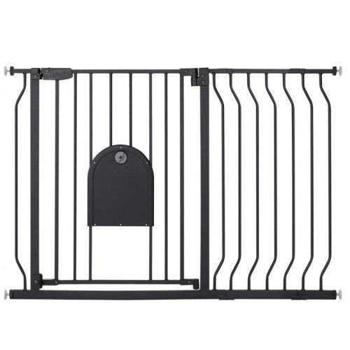 Toocapro 29.5-48.4" Walk-Thru Safety Gate with Adjustable Cat Door & Reviews | Wayfair