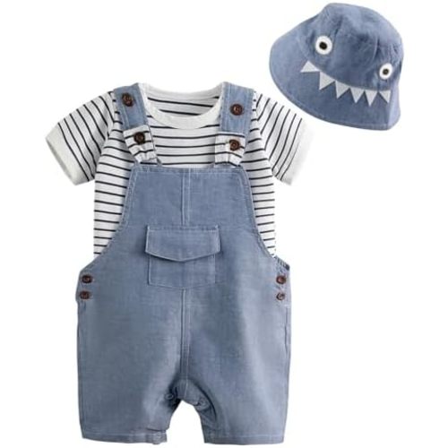 Baby Boy Summer Short Overalls Beach Shortalls