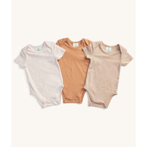 Bodywear 3-Pack Short Sleeve Bodysuits Neutral