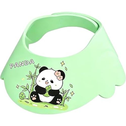 Baby Shower Cap Shield - Adjustable Waterproof Shower Visor for Kids, Soft Baby Hair Washing Shield with Ear Protection, Perfect for Toddlers & Children (Green)