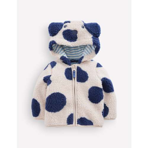 Novelty Cosy Borg Jacket - Navy & Ivory Dog | Boden USA