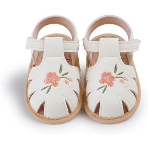 Infant Baby Girls Sandals Summer Baby Wedding Dress Flat Shoes Newborn Crib Shoes First Walkers Prewalkers Shoes