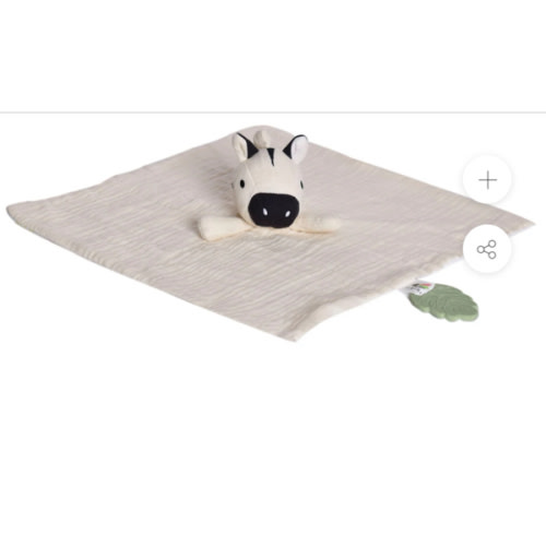 Zebra Comforter with Rubber Teether