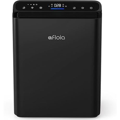 Afloia Air Purifiers for Bedroom Home Large Room Up to 2000Ft², 3-Stage Efficient Filter with Laser Air Quality Sensor for Pets Hair Dander Pollen Allergies Dust Mold Odor Smoke, Black