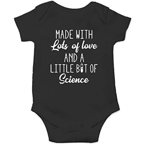 Made With Lots Of Love And A Little Bit Of Science - Funny Baby Essentials Bodysuit Romper