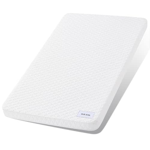 Pro Goleem Baby Bassinet Mattress Pad 32"x18" Rectangle, Waterproof Soft Cover Gel Memory Foam, Dual Side Cradle Mattress