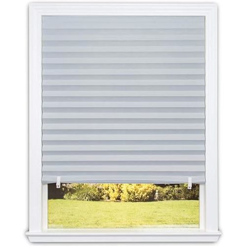 Redi Shade No Tools Original Room Darkening Pleated Paper Shade Gray, 36" W x 72" L, 6 Pack