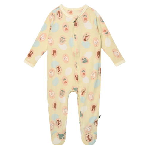 Modern Moments by Gerber Baby Neutral Viscose Easter Two-Way Zip Sleep 'N Play Footed Pajamas, Sizes Newborn - 6/9 Months