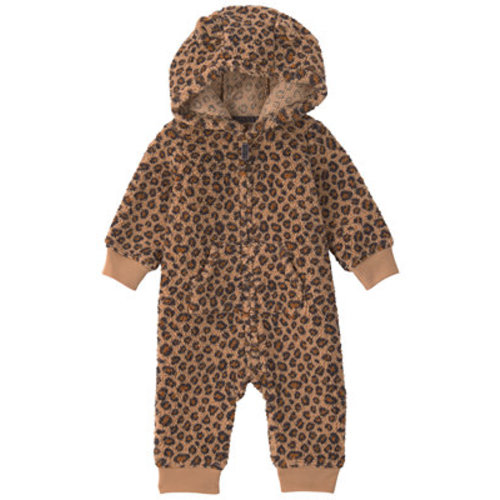 Baby Girls' Leopard Teddy Fleece Jumpsuit
