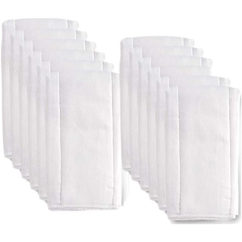 Fasoar 6 Ply Cloth Diapers Prefold, Thick Washable Absorbent Cotton Prefold Cloth Diaper Burp Cloths for Babies and Toddlers Multi-Use (10-35 lbs) 12 Pack