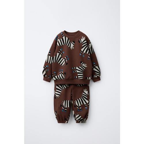 ZEBRA JOGGING SET - Brown / White | ZARA United States