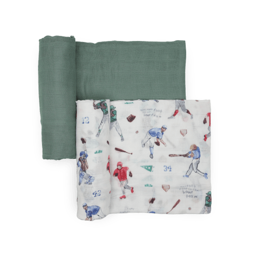 Deluxe Muslin Swaddle Blanket 2 Pack - Home Run 2
