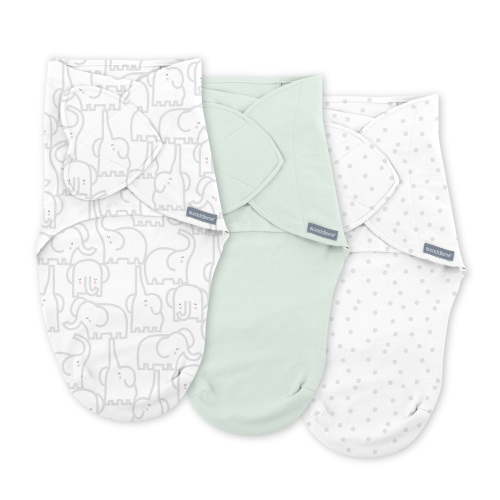 SwaddleMe by Ingenuity Monogram Collection - Elephant Dance