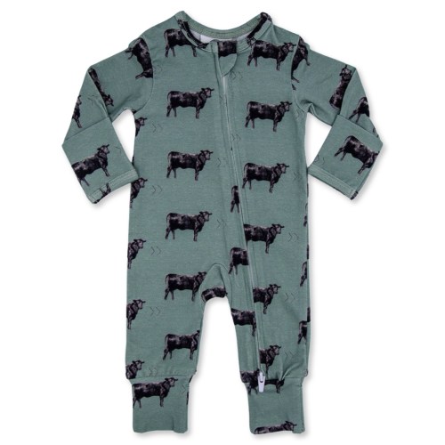 Olive Angus Folding Feet Jammies – Cowkid Clothing Company