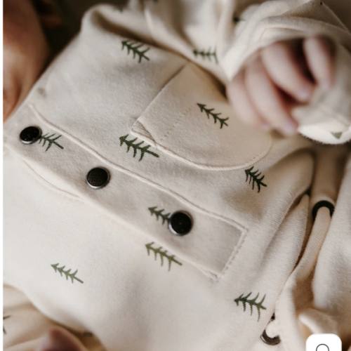 Buttercream Tree | Organic Henley Sweatshirt & Jogger Set – L'ovedbaby