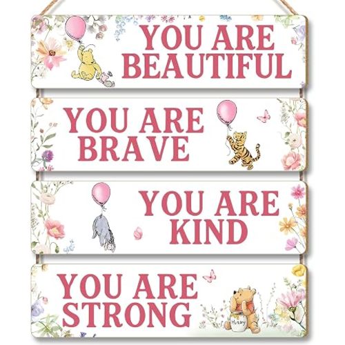 Pink Winnie Room Decor, The Pooh Nursery Decor for Baby Girl