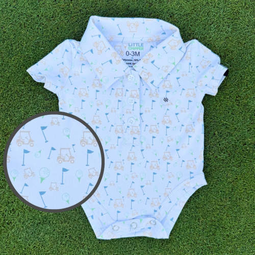 Tee Time Baby Golf Polo Onesie | Little Chipper Golf