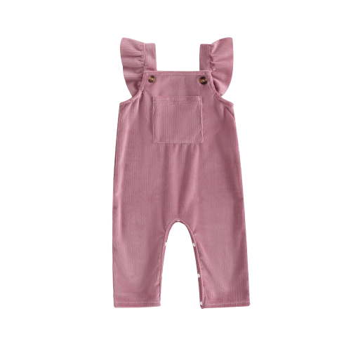 Suealasg Baby Girls Corduroy Overalls Clothes 6 12 18 24 Months Infant Girl Sleeveless Square Neck Full Length Romper Newborn Fall One Piece Jumpsuit