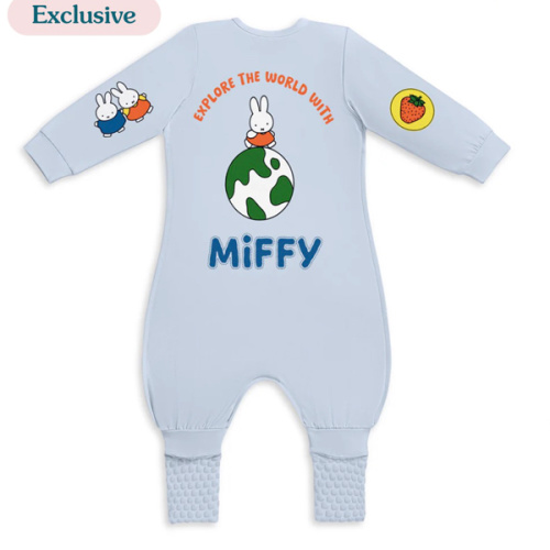 Sleep Suit Long Sleeve 1.0 TOG Cotton Blue Miffy Placement