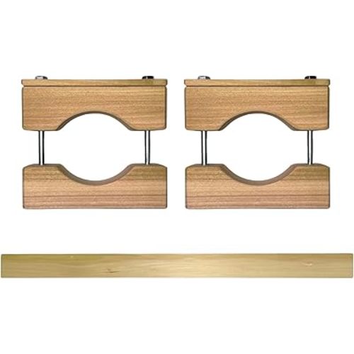 Cardinal Gates Regular Round Gate Installation Kit - 32 Tall Inch Stairway Banister Clamp - Hole & Adhesive Free - Fits Round Posts - Compatible with Hardware & Pressure Mounted Gates - Made in USA