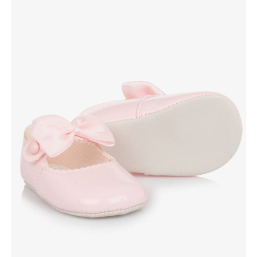 Early Days - Baby Girls Pink Pre-Walker Shoes with Bows | Childrensalon