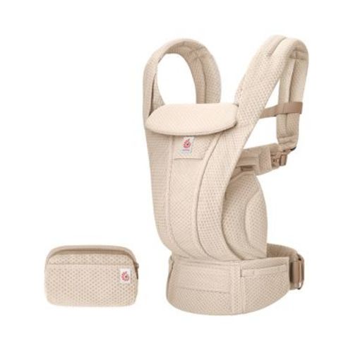 Ergobaby Omni Deluxe Mesh All-in-One Baby Carrier - 0-48 Months - Beige: Buckle Closure, Adjustable Harness, Ventilated Fabric