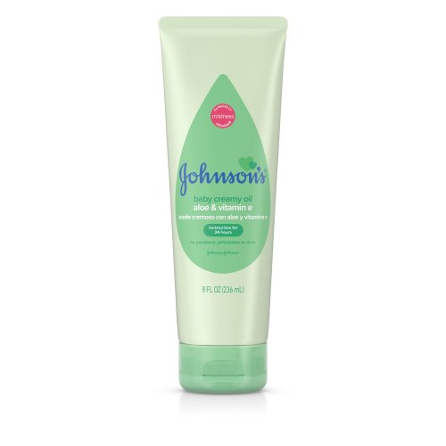 Johnson's Baby Creamy Oil Lotion with Aloe and Vitamin E, 8 fl oz