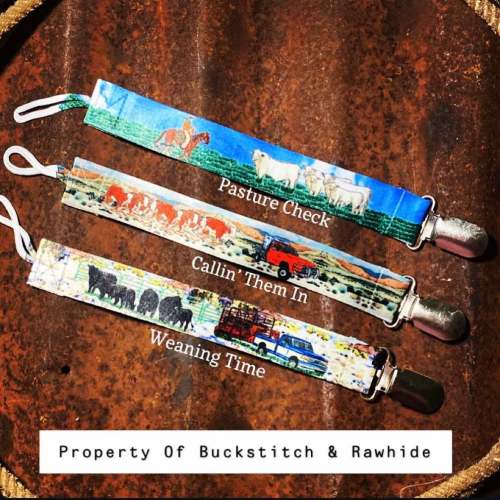 Cowkid Paci Clips | Buckstitch & Rawhide