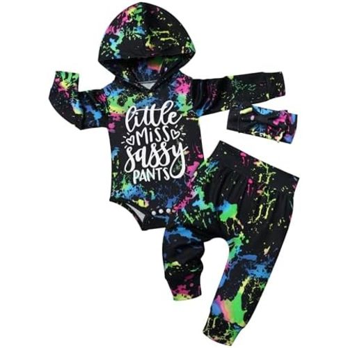 KANGKANG Newborn Baby Girl Long Sleeve Hoodie Pullover Sweatshirt Pants Set Infant Fall Winter Outfits