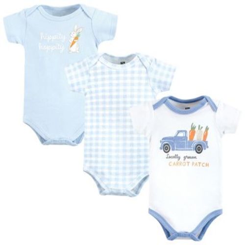 Hudson Baby Cotton Bodysuits, Carrot Patch Truck, 3-6 Months