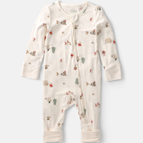 Baby North Pole PurelySoft™ 2-Way Zip Sleepers - Cream | Carter’s Oshkosh Canada