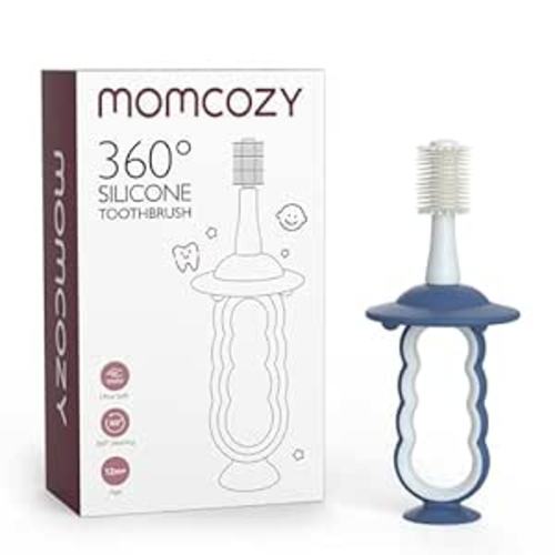 Amazon.com: Momcozy Baby Toothbrush, Toddler Toothbrush 1-2, Infant Toothbrush, Baby Toothbrush 6 to 12 Months and up, Oral Cleaner, Baby Tongue Cleaner, Blue : Everything Else