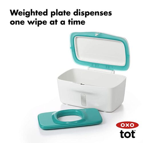 OXO Tot Perfect Pull Wipes Dispenser, Teal, 1 Count (Pack of 1)