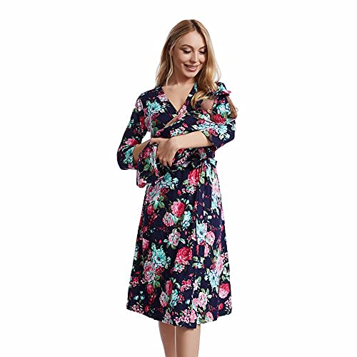 Galabloomer Maternity Robe and Receiving Blanket, Matching Mommy Labor Robe | maternity robe and swaddle set ,mommy and me, maternity robe for hospital, mommy and me hospital outfits