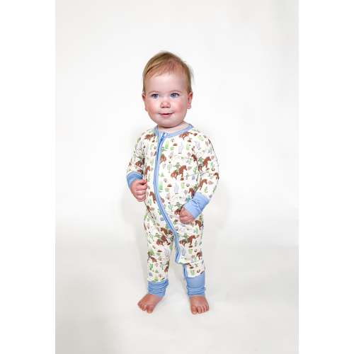 Convertible Zip Pajamas - Saddle Up, Cowboy – Goosies