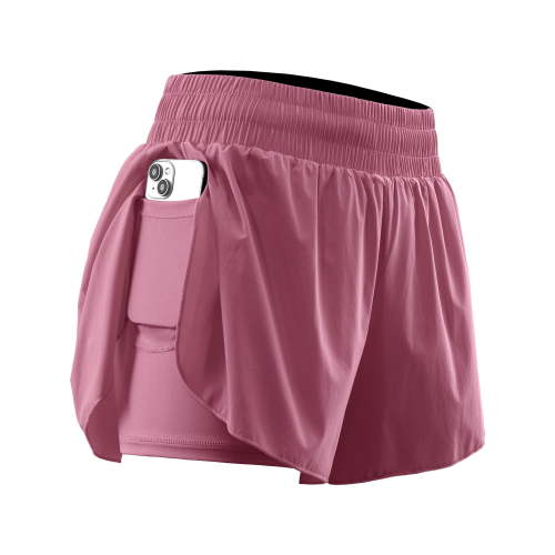 NELEUS Womens 2 in 1 Workout Yoga Shorts for Athletic Gym Running Casual Summer Short with Pocket,Purple,US Size M