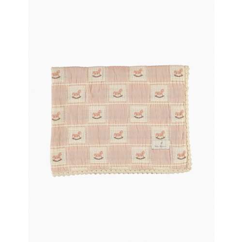 Rocking Horse Blanket in Mauve Horse Patchwork