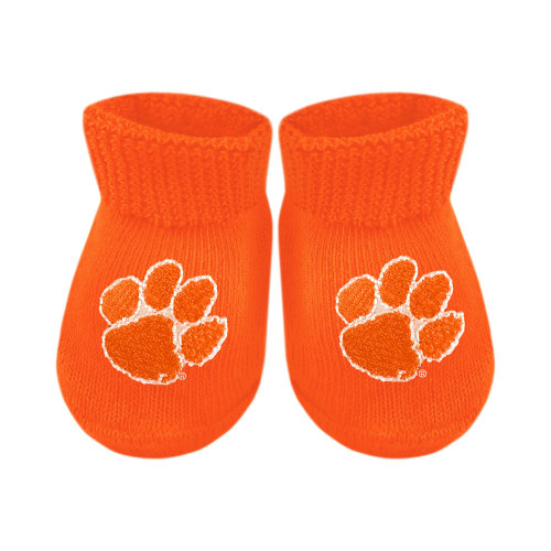 Clemson Solid Gift Box Booties