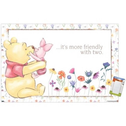 Trends International Disney Winnie The Pooh  - 95th Anniversary Unframed Wall Poster Print White Mounts Bundle 14.725" x 22.375"