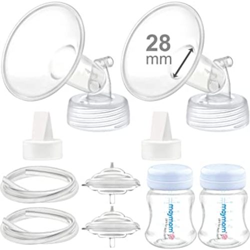 Maymom Pump Parts Compatible with Spectra S2 S1, 28mm Flange Tube Bottle Backflow Protector Valve, Not Original Spectra S2 Replacement Pump Parts Duckbill Valve Bottle