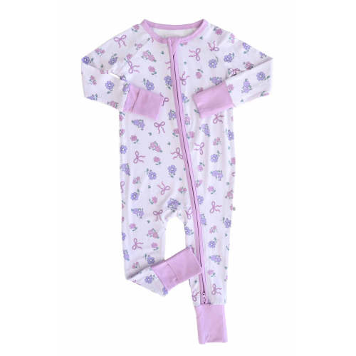 Ribbon & Roses Convertible Zip Romper | Purple