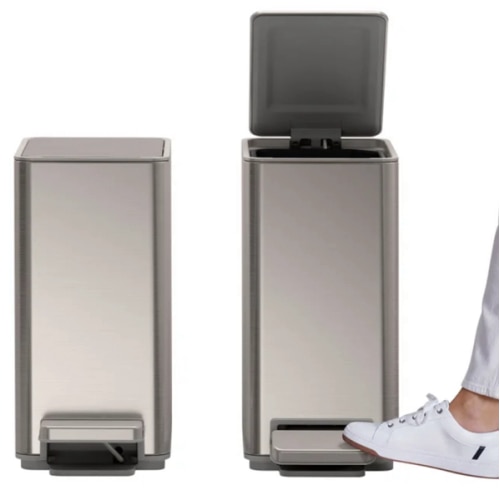 Kohler 6L Step Trash Can, 2-pack, Stainless Steel | Costco